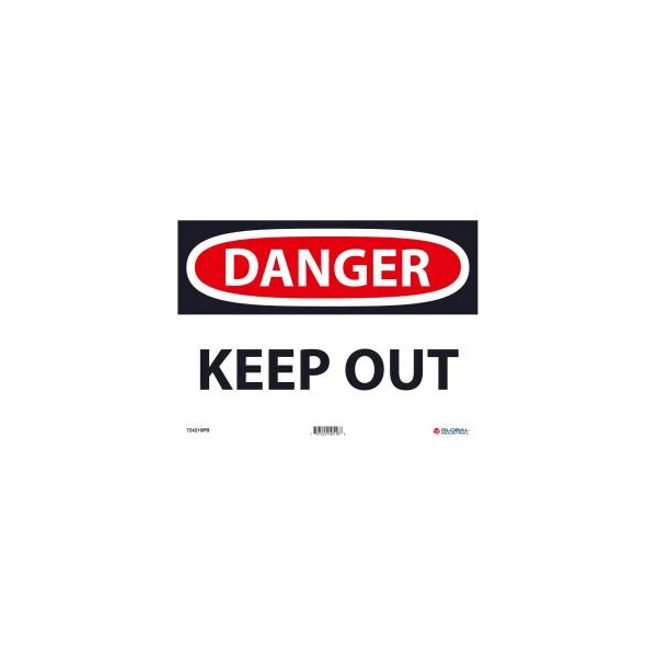 Nmc Danger Keep Out 10x14 Pressure Sensitive Vinyl GLOD59PB - main